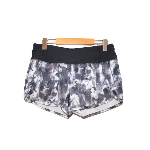 Lululemon Run Times Short Dusk Dye White Black / Black - Picture 3 of 6